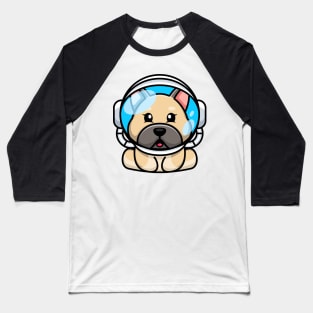 Cute baby bulldog wearing an astronaut helmet, cartoon character Baseball T-Shirt